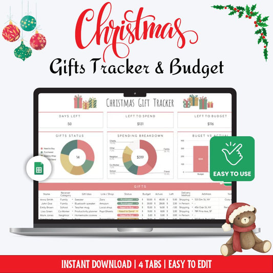 Christmas Planner - Gifts Tracker & Budget